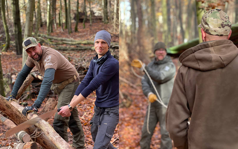 Bushcraft Wesertal - 2021 - S&auml;gearbeiten und Seildrehen